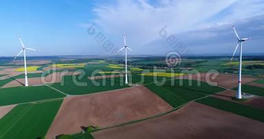 风力发电机，替代能源，绿色领域的风力涡轮机，可再生能源